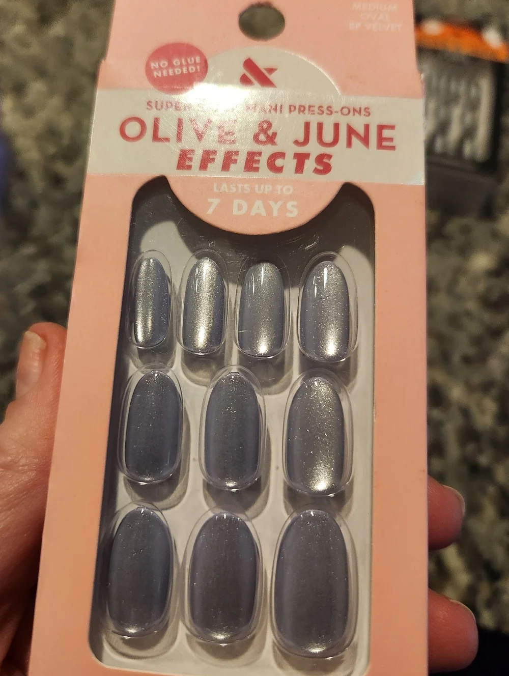 New In Box Olive & June Press-On Nail 5 Sets Of Nails Checkered Cat Eye Stars